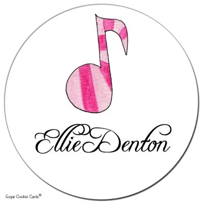 Sugar Cookie Gift Stickers - Pink Note Sugar Cookie Gift Stickers - Pink Note